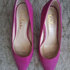 Lulu's Pink Heels Classic Suede Design